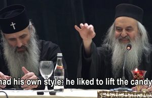 Fr. Sophrony giving candies to a child Fr. Rafail - Fr. Sophrony giving candies to a child